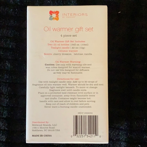 Interiors by Design Accents Oil Warmer Gift Set Poshmark